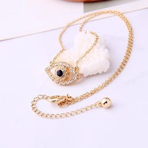 Gold Plated Evil Eye Necklace NWT